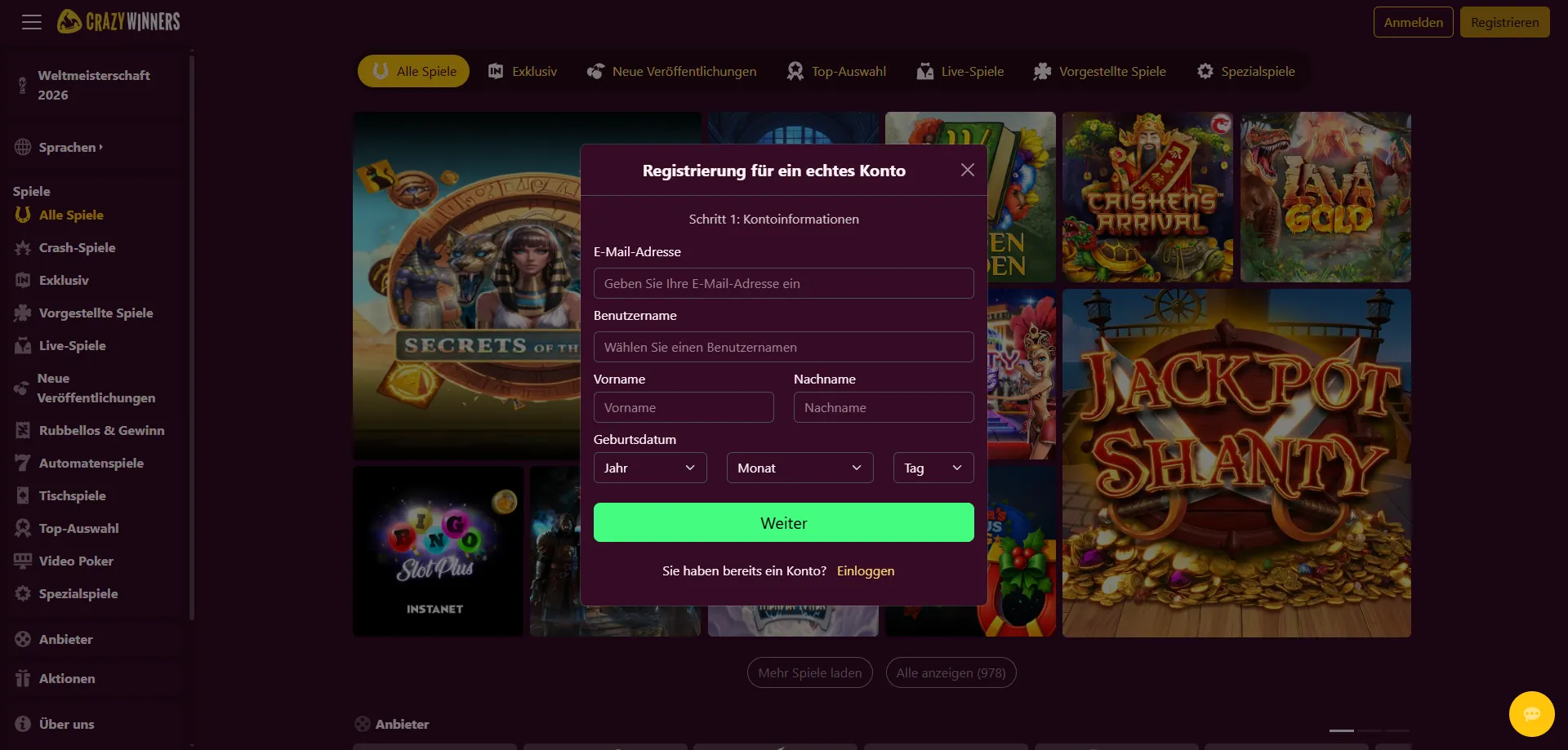 Kundendienst und verantwortungsvolles Spielen bei CrazyWinners — Crazy Winners