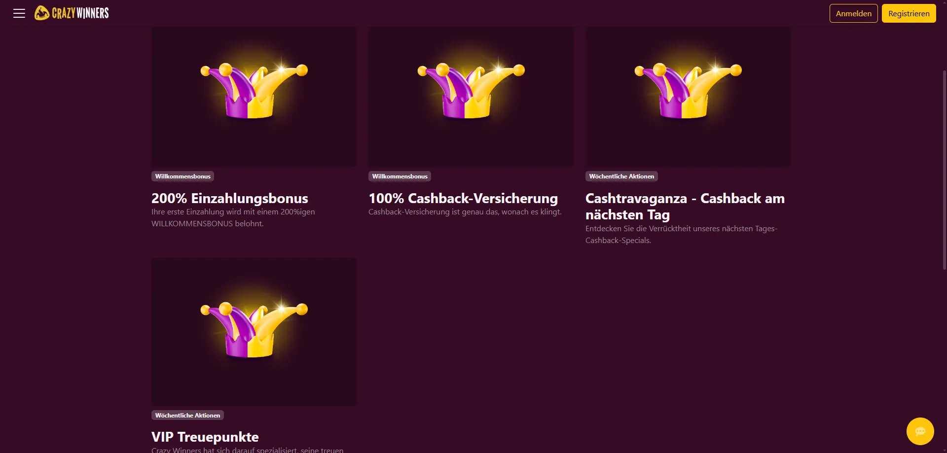 Auszahlungsdauer und Auszahlungslimits bei CrazyWinners — Crazy Winners